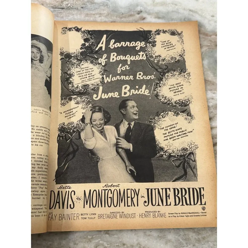 Vtg Screen Stories Magazine Dec. 1948 Ingrid Bergman Ads Fashion +